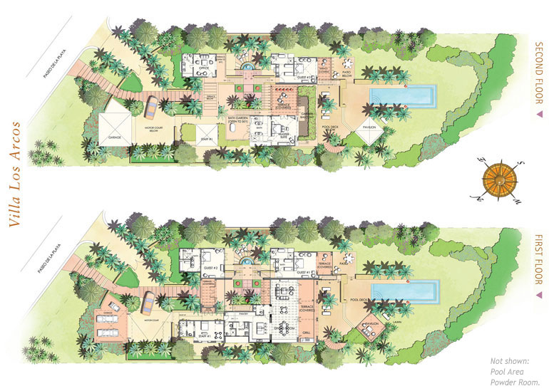 Villa Los Arcos Floor Plans